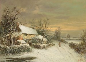 A Cottage in Winter, 19th Century